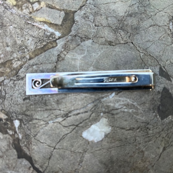 2 Vintage Unmarked Tie Clips; Black Onyx/1 Rhinestone and SWANK tie clip - Picture 5 of 15